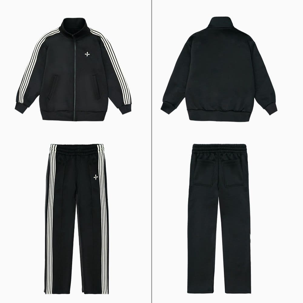 きれいめカジュアル サイドライントラックジャケット上下セットアップ