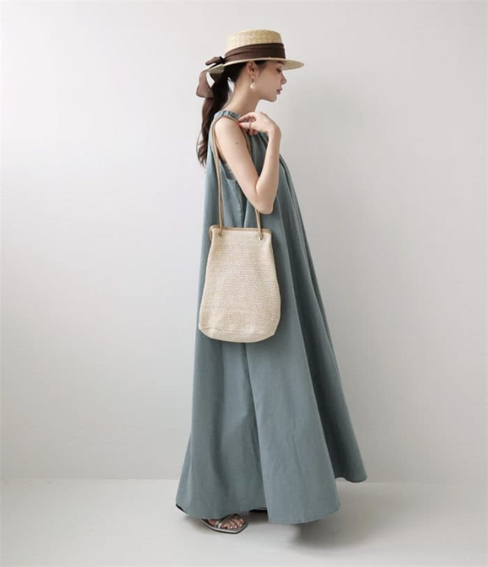 きれいめカジュアル 大人可愛い販促ワンピース ゆったり着痩せ効果