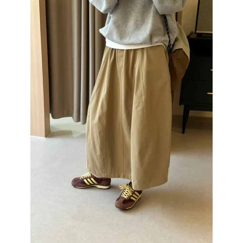 きれいめカジュアル ゆったりシルエットのロング丈フレアスカート