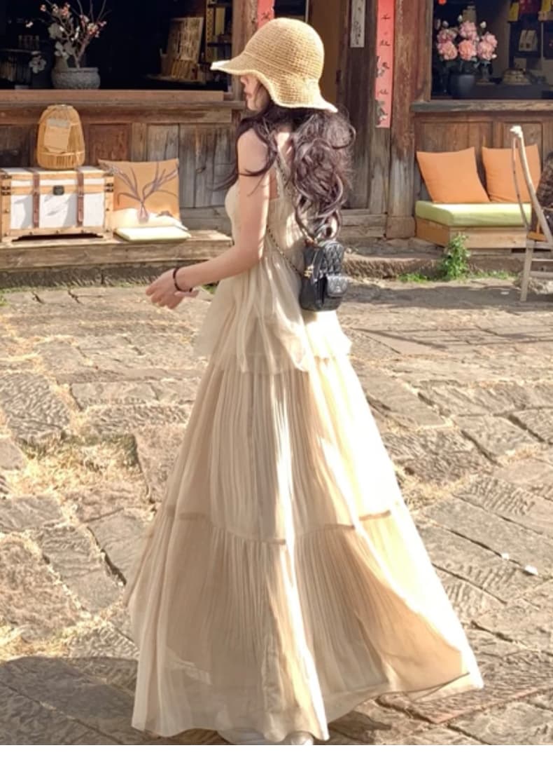 きれいめカジュアル 優美なプリーツロングスカート
